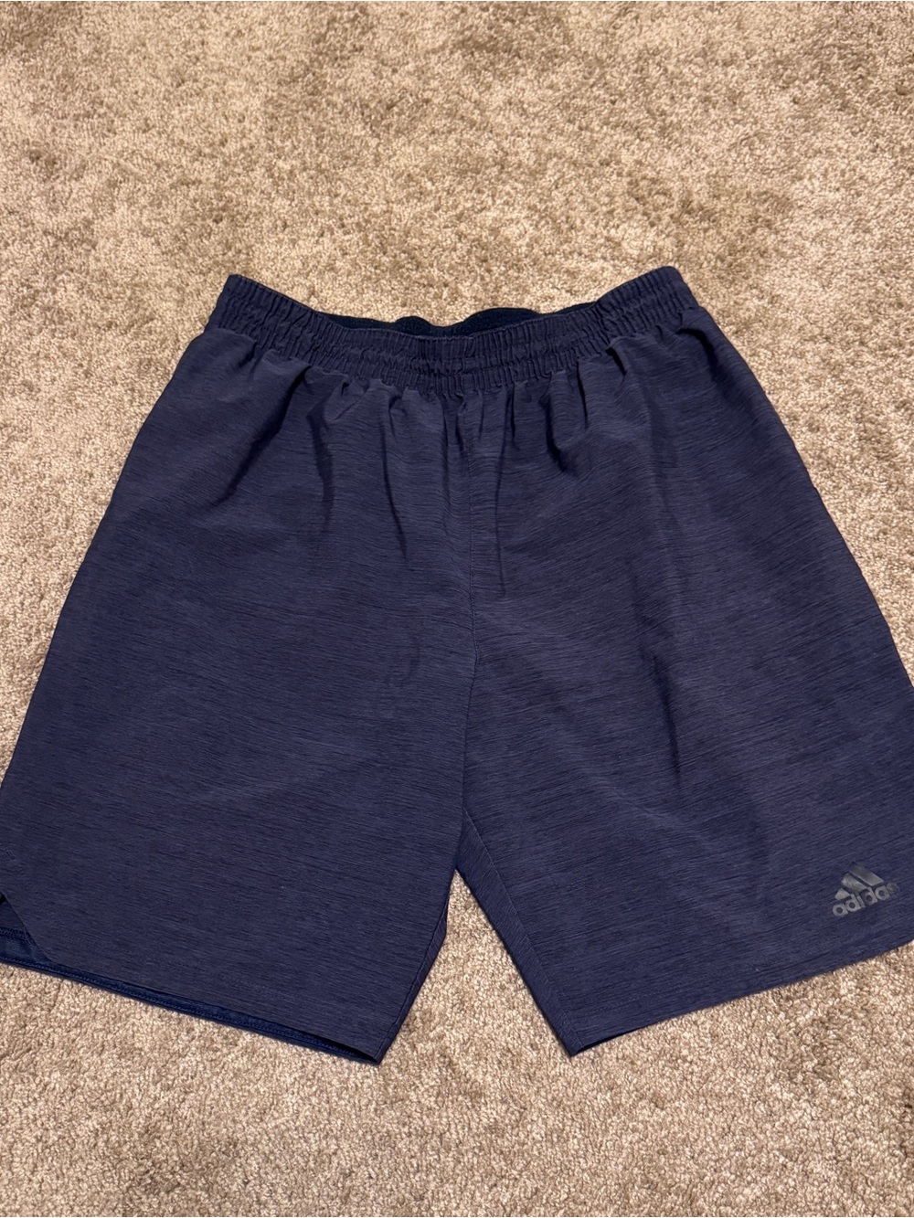 Adidas Shorts Mens Large Blue 8.5'' Inseam Athletic Elastic Waist Drawstring